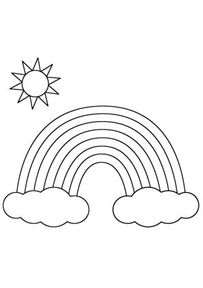 dessin arc en ciel a imprimer