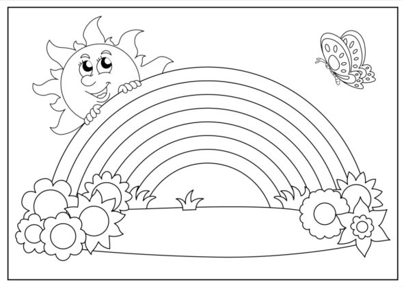 dessin arc en ciel à imprimer