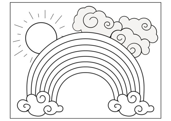 dessin arc en ciel à imprimer