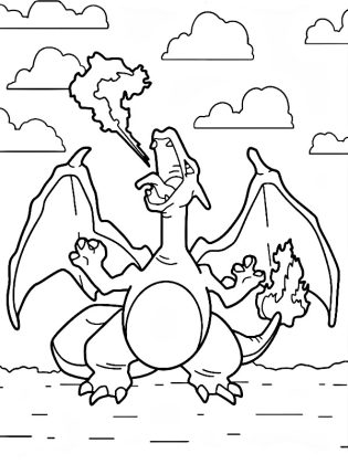 dracaufeu coloriage