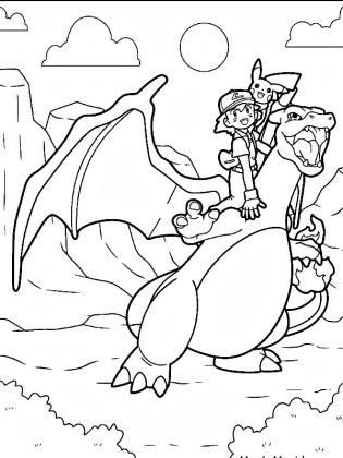 dracaufeu coloriage