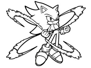 coloriage shadow sonic imprimer