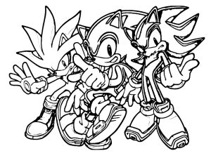 coloriage sonic et shadow
