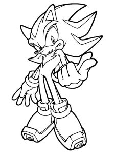 coloriage sonic shadow