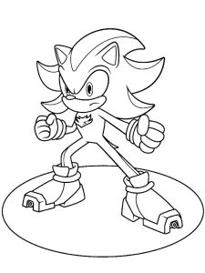 coloriage sonic shadow