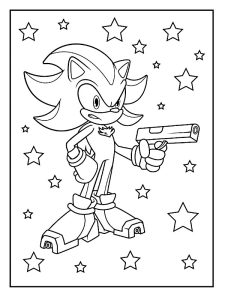 sonic shadow coloriage