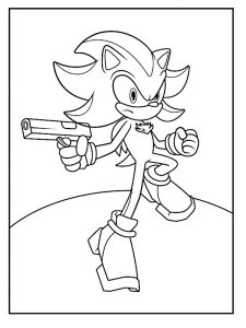 sonic shadow coloriage