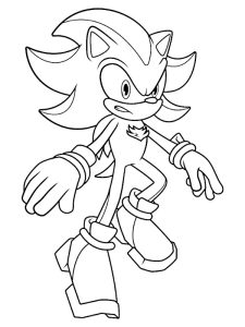 sonic shadow coloriage
