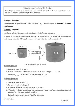 sujet brevet 2023 maths