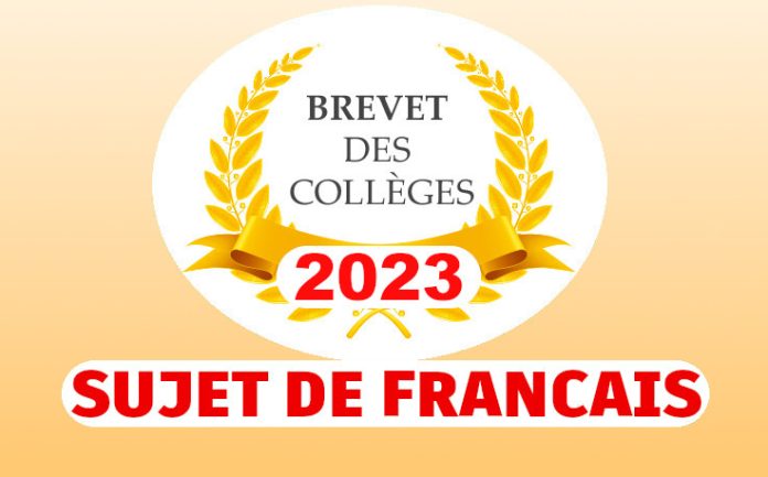 sujet francais brevet 2023