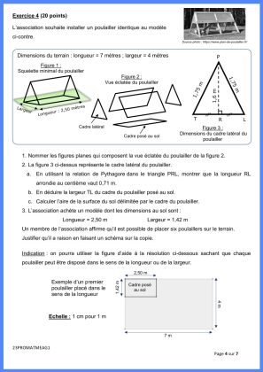 sujet math brevet 2023