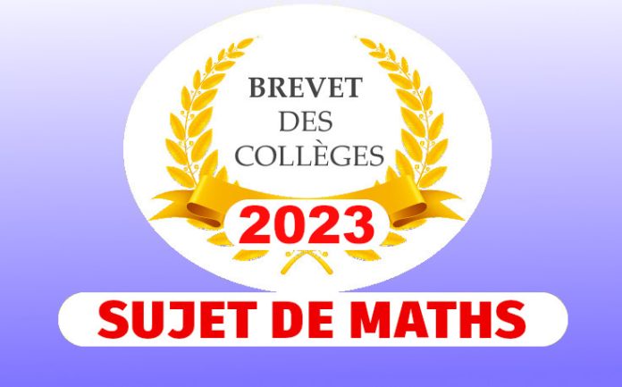 sujet maths brevet 2023