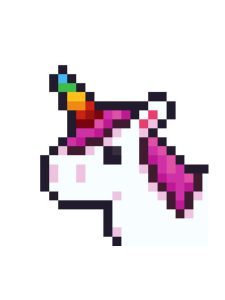 licorne pixel art facile