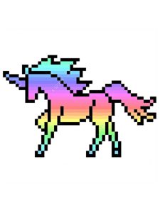 model pixel art licorne