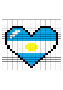 coeur en pixel art