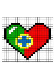 coeur en pixel art