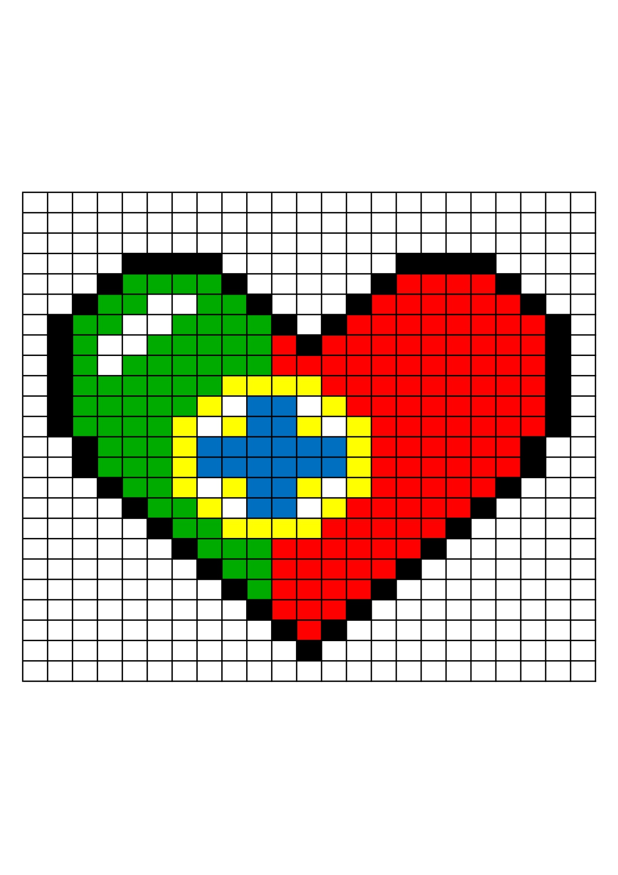 Pixel Art Coeur 22 Mod les Imprimer 