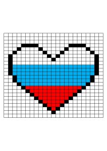 coeur pixel art