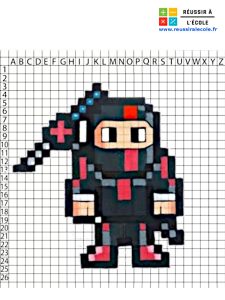 modele pixel art facile