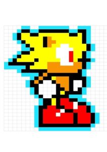 petit pixel art sonic