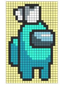 pixel art among us