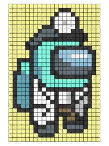 pixel art among us