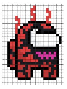 pixel art among us impostor