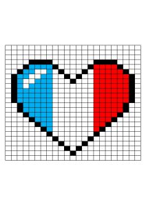 pixel art coeur france