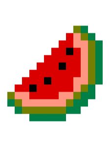 pixel art facile nourriture