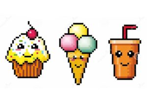 pixel art kawaii nourriture