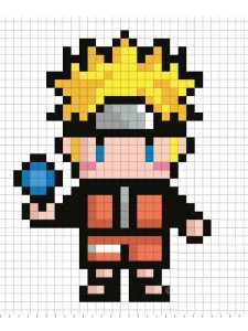 pixel art naruto facil