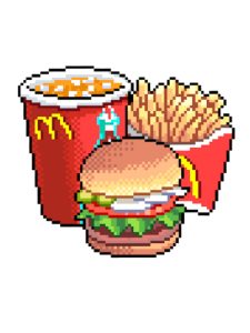 pixel art nourriture mcdo