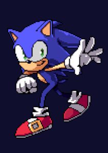 pixel art sonic