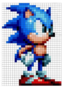 pixel art sonic