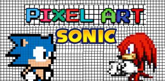 pixel art sonic