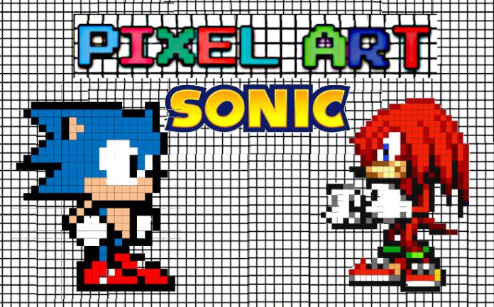 pixel art sonic