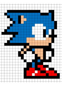 pixel art sonic facile