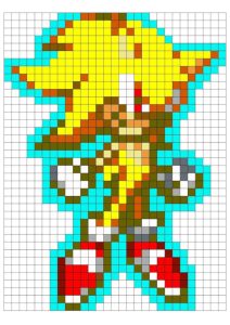 pixel art super sonic