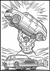 dessin hulk facile