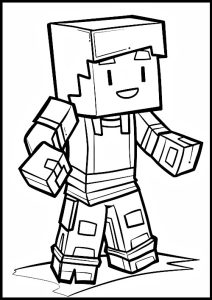 personnage dessin imprimer minecraft