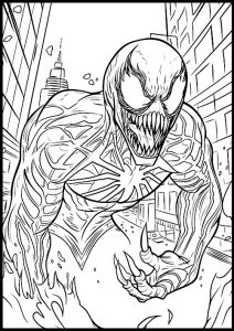 dessin venom à imprimer