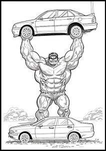 coloriage hulk à imprimer gratuit