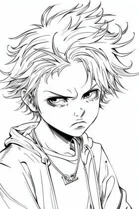 coloriage anime manga