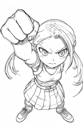 coloriage de manga