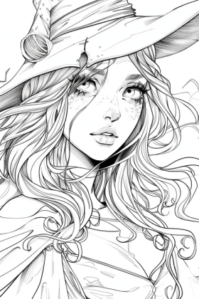 coloriage manga fille