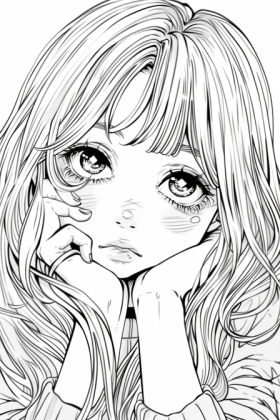 coloriage personnage manga