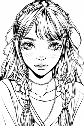 coloriage manga à imprimer