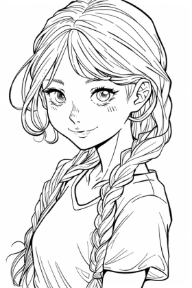 coloriage manga à imprimer