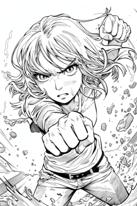 coloriage manga a imprimer