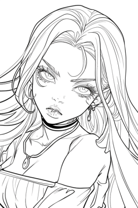 dessin manga a colorier